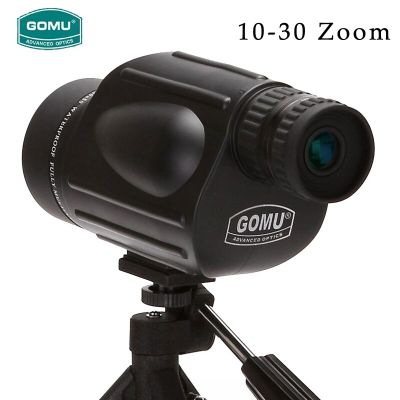 GOMU 10-30x50 Waterproof Monocular Zoom HD Telescope Powerful Big Eyepiece Bak4 Prism FMC Lens For Birdwatching Hunting Camping