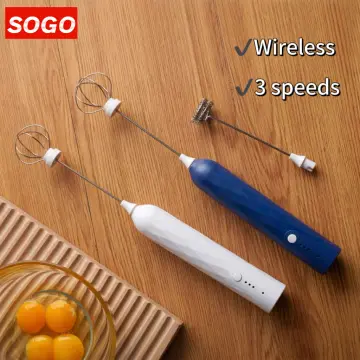Portable Mini Wireless Electric Egg Beater Handheld USB Rechargeable Mixer