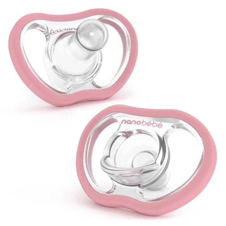 NANO BEBE Flexy Pacifier Twin Pack 3 M Pink | Lazada PH