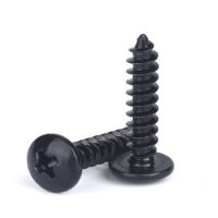 10-50pcs m3 m4 m5 m6*L steel with black Phillips Truss Head (Cross Recessed Mushroom Head) Self Tapping Screws Nails Screws  Fasteners