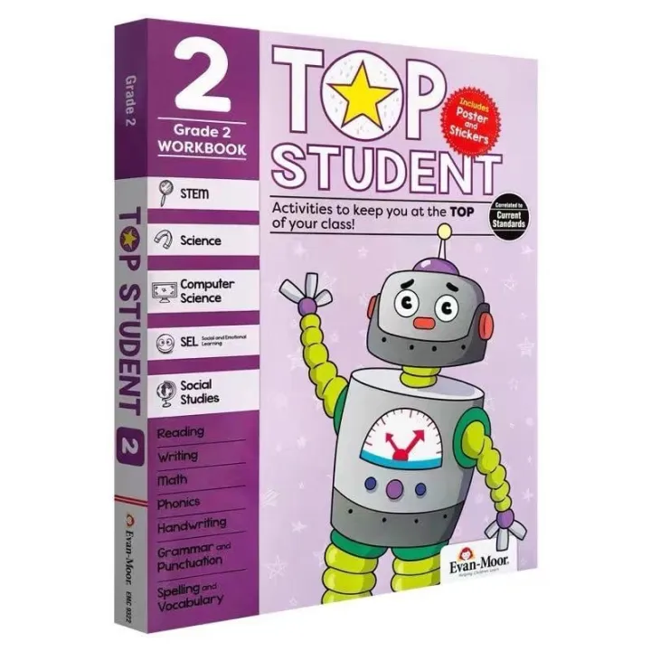 Evan-Moor Top Student WORKBOOK PerK,GK,Grade 1,Grade 2 | Lazada.co.th