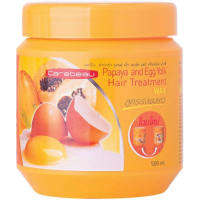 [ของแท้ ส่งเร็วมาก!] Carebeau Beer&amp;Egg Hair Treatment Wax แคร์บิว ทรีทเม้นท์ สูตรเบียร์+ไข่แดง 500 ml.