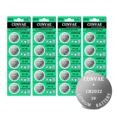 【100%-New】 4การ์ด/20ชิ้นใหม่ Cr2032 BR2032 3V Button Cell Coin สำหรับนาฬิกาคอมพิวเตอร์ Cr 2032 ECR2032สำหรับนาฬิกาของเล่น