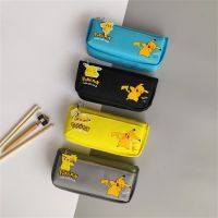 HRTHR เครื่องเขียน Kawaii เด็กความจุมากโปเกมอน Pikachu กรณีปากกากระเป๋าใส่ดินสอกล่องเครื่องเขียนกล่องดินสอ