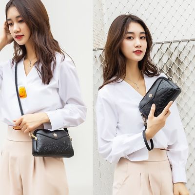 [COD] new middle-aged bag womens fashion 2020 shoulder casual printing hand holding crossbody