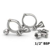 Pemegang pipa penjepit klip dukungan tabung gantungan braket 304Stainless Steel saniter 1/2 BSP perempuan benang OD19 25 38 51 63 76 102mm