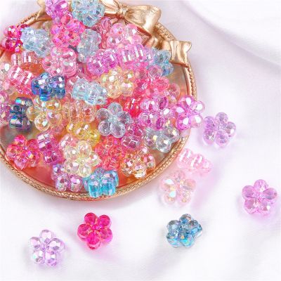 Acrylic Plum Flowers Beads Rose Spacer Beads Findings Charms For Jewelry Making Diy Handmade Bracelet Necklace Accessories