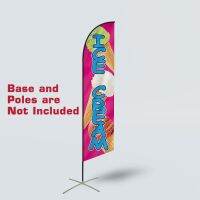 Full Color Custom Swooper Advertising Ice Cream Flag Feather Banner