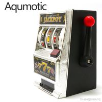 ▦►⊕ Aqumotic Slot Machine Armazenado Coin Piggy Bank Depósito Dinheiro Recuperável Sem Luzes Machines Tools Saving