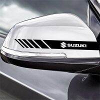 สติกเกอร์ติดรถยนต์ ลาย SUZUKI สะท้อนแสง 3มิติ สำหรับติดกับระจกมองหลังรถยนต์ 1 คู่ (LM-01-HSJ)