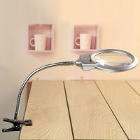 Lamp with Magnifier Bright LED Lighted Hands Free Magnifying Glass for Reading Diamond Needlework LED Magnifier