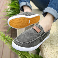 ผู้ชาย ลำลองแบบสวม Canvas Shoes Korean Mens Shoes Low-top Casual Shoes รองเท้าขี้เกียจรอ องเท้าผู้ชายย้อนยุค ?No.1 stores?