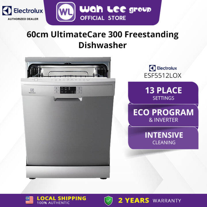 Electrolux Air Dry Inverter Freestanding Dishwashers for 13Place Setting ESF5512LOX WAH LEE