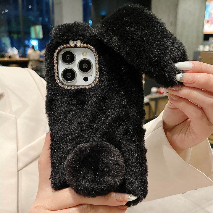 สำหรับ-samsung-s22-s22-s21-s21-s20-s20-s10-s10-s9-s9-s8-plus-น่ารัก-furry-case-super-soft-warm-furry-กระต่ายกระต่ายกระต่ายกระต่ายกระต่ายกระต่ายกระต่ายกระต่ายกระต่ายหูของเล่นกลับ-ที่หุ้มป้องกันขนปุยผ้า