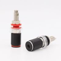 4PCS B6035R โรเดียมชุบ HIFI เครื่องขยายเสียงลำโพง Terminal Binding Post Socket 45Mm