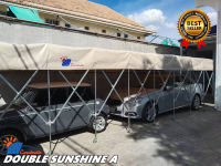 เต็นท์จอดรถพับได้ CARSBRELLA รุ่น DOUBLE SUNSHINE  A พับ เก็บ ยืด หด ได้ สำหรับรถยนต์ขนาดกลาง - ใหญ่