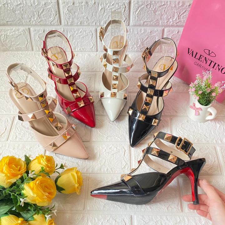 Ithaca Villain Bounce High heels Valentino Garavani Gladiator Fashion woman shoes | Lazada  Indonesia