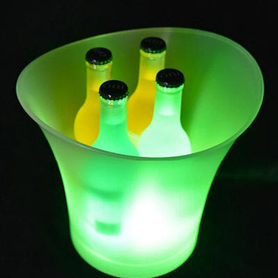 LED Ice Bucket 5L Wine Cooler Colors Changing Champagne Wine Bucket for Party Home Bar Nightclub Light Up Whiskey Ice Barrel