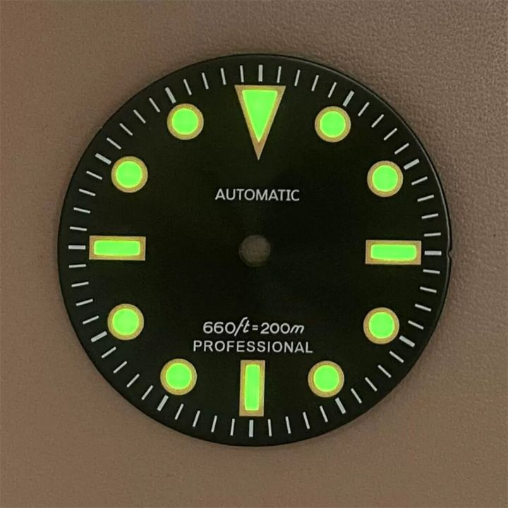 หน้าปัด-nh35-28-5มม-สีดำสีเขียว-ส้มหน้าปัดนาฬิกาสามมิติที่มีสีเขียวเรืองแสงเหมาะสำหรับ-nh35-nh36การเคลื่อนไหว