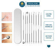 Bộ dụng cụ 9 món đa dạng, giúp loại bỏ mụn đầu đen, mụn cám
