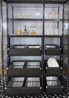 ตู้เก็บชามเอนกประสงค์ ขนาด120ซม โครงสร้างอลูมิเนียม ทนทานแข็งแรงกันน้ำ เลือกสีและวัสดุใด้ ผลิตตามขนาดพื้นที่ใช้งาน