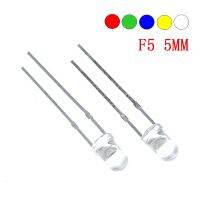 100pcs 5mm F5 Straw Hat LED Diodes Bright Clear Pink Purple Yellow Blue Emerald-green Red White Light LED Emitting Diode DiyElectrical Circuitry Parts