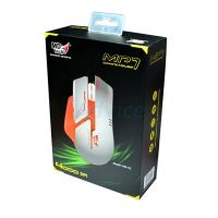 USB Optical Mouse MD-TECH (KM-02, Gaming) White/Orange