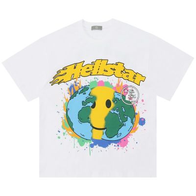 White Hellstar T-Shirt High Quality Colorful Monogram Print Hellstar Summer Crewneck Short Sleeve T Shirt Couple Top Tee