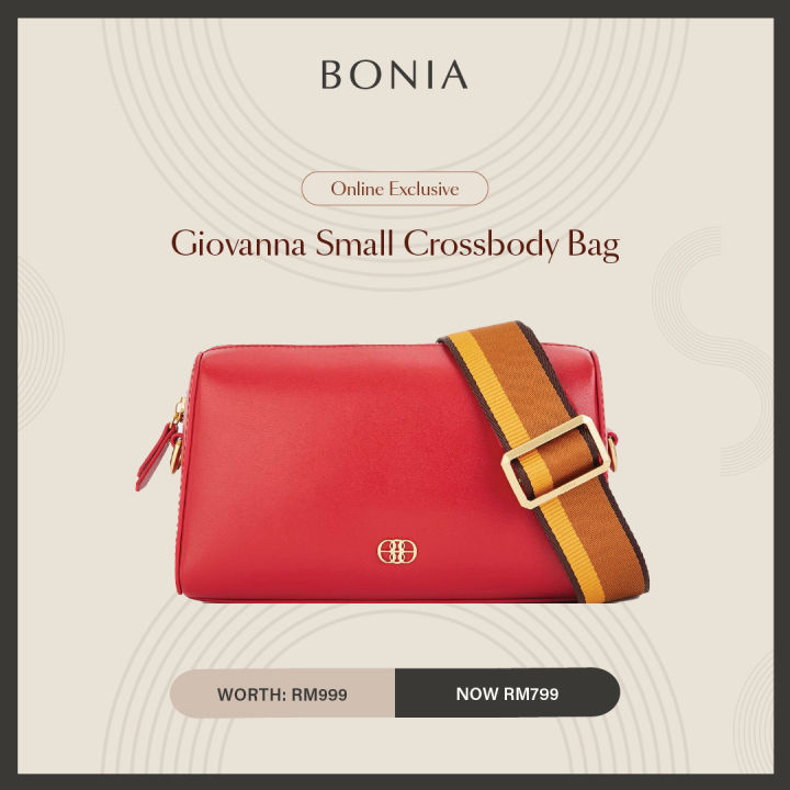 Bonia Vermillion Giovanna Small Crossbody Bag