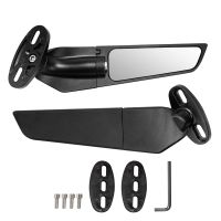 1Pair Motorcycle Side Mirrors Modified Wind Wing Adjustable Rotating Rearview Mirror for