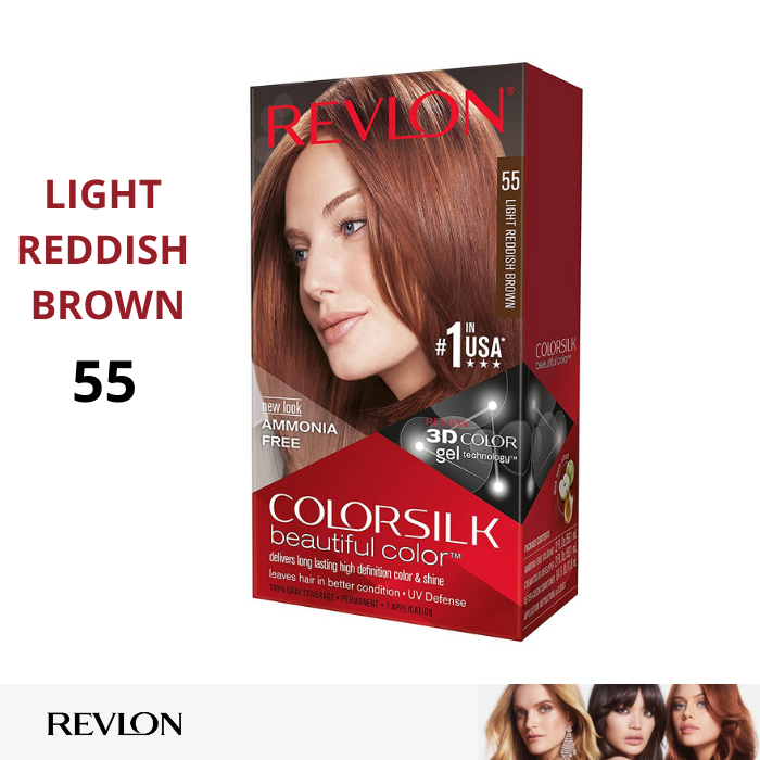 Revlon Colorsilk Beautiful Color with Keratin No. 55 LIGHT REDDISH ...