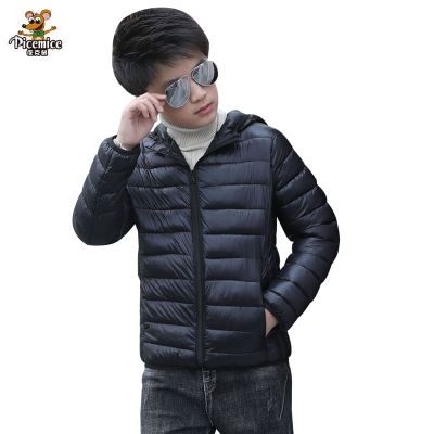 （Good baby store） 2022 Autumn Winter Hooded Children Down Jackets For Girls Candy Color Warm Kids Down Coats For Boys 3 14 Years Outerwear Clothes