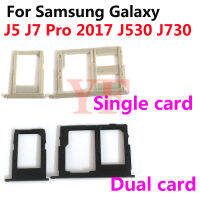 Untuk Samsung Galaxy J5 J7 Pro 2017 J530F J730F J530 J730แบบเดี่ยวซิมช่องเสียบบัตรดูแลง Pemegang Soket Pembaca Kad Sim