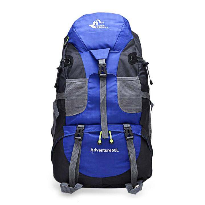 ฟรีอัศวินปีนเขากระเป๋าเป้สะพายหลัง-50l-กันน้ำกลางแจ้ง-r-ucksack-ขี่จักรยานเดินป่ากระเป๋าเป้สะพายหลังเดินป่าตั้งแคมป์กระเป๋ากระเป๋าเป้สะพายหลังภูเขา