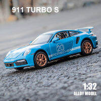 1:32 Porsche 911 Turbo S Alloy Racing รถรุ่น Diecasts ของเล่นยานพาหนะโลหะกีฬา Supercar สำหรับเด็กของเล่นเด็กของขวัญ