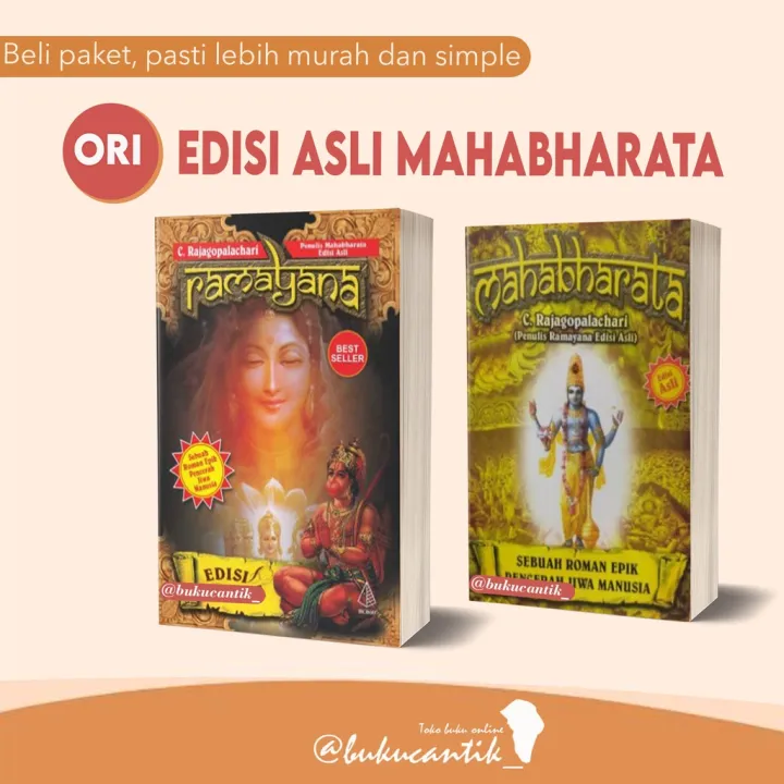 Paket 2 Buku Mahabharata Ramayana Edisi Asli Softcover Kitab Ramayana ...