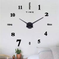 ZZOOI Diy acrylic mirror wall clock big quartz watch still life modern clocks living room home decoration 3d stickers 20May21