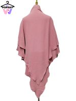 【YF】 New In Women Hijab Muslim Scarf Jilbab Turban DOUBLE LayerS Wrap Front Triangular Khimar Prayer Dubai Saudi Abayas Niqab