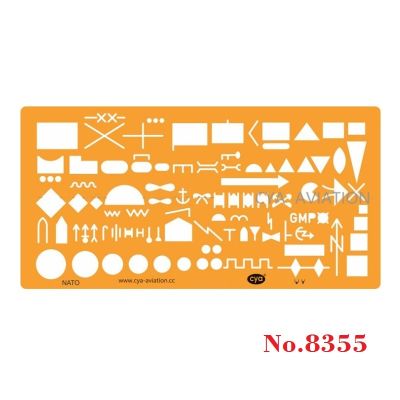 1:50000 Military Drawing Ruler 7" Military Drawing Template Orange PVC Military Measure Ruler Model 8355 Levels