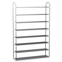 ↂ 2szs 8-Tiers Plastic Gray Folding Organizer Shelf Racks