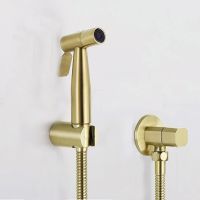 Antique Brushed Gold Douche Kit Hand Held Bidet Sprayer Stainless Steel Toilet Bidet faucet Shattaf Valve Jet Set Shower Head