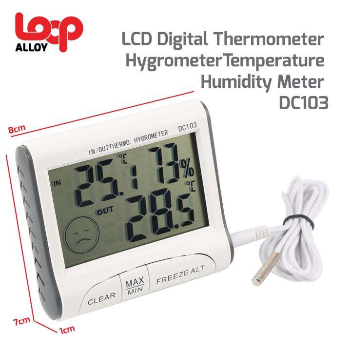 LCD Digital Thermometer Hygrometer Temperature Humidity Meter DC103