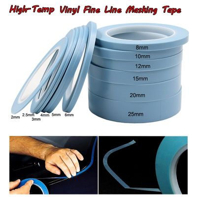 33 meters/roll Thickness 0.11mm Blue High Temperature Vinyl Fine Line Fineline Masking Tape Automotive Car Auto Paint For Curves