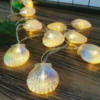 1.5M Shell Seahorse Room Lights Decor Warm White Battery Light String Mermaid Birthday Party Light Christmas Decoration