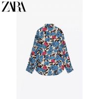 Zara ฤดูใบไม้ร่วงและฤดูหนาว ใหม่ เสื้อผ้าผู้หญิง พิมพ์ลายดอกไม้ เสื้อเชิ้ตTH