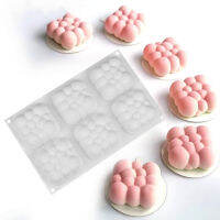 3D Cloud Cake Mold Silicone Moulds Square Bubble Molds for Baking 6 Cavities New Mousse Cake Baking Kit