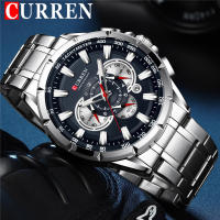 CURREN Fashion Man WristWatch Waterproof Chronograph Men Watch Military Top nd Luxury Stainless Steel Sport Male Clock 8363