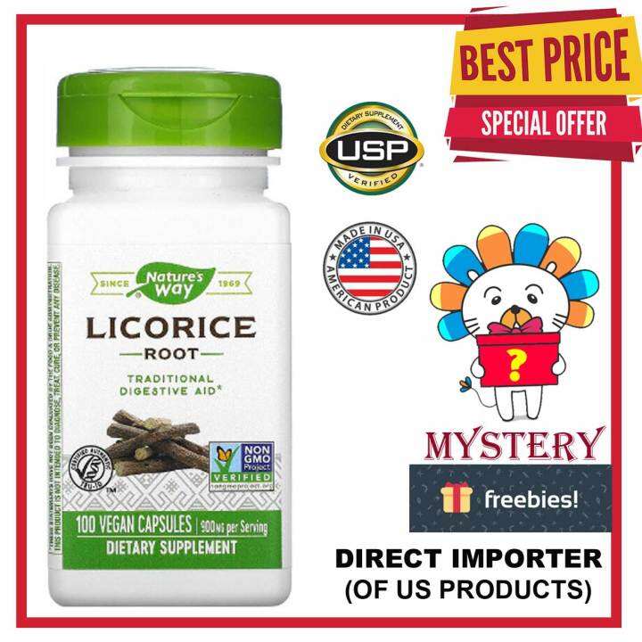 Nature's Way, Licorice Root, 900 mg, 100 Vegan Capsules Lazada PH