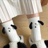 Hand In Hand Socks Cartoon Funny 3D Doll Eared Knitted Puppy Dog Socks Club Celebrity Funny Creative Cartoon Eyes Couple Socks Socks