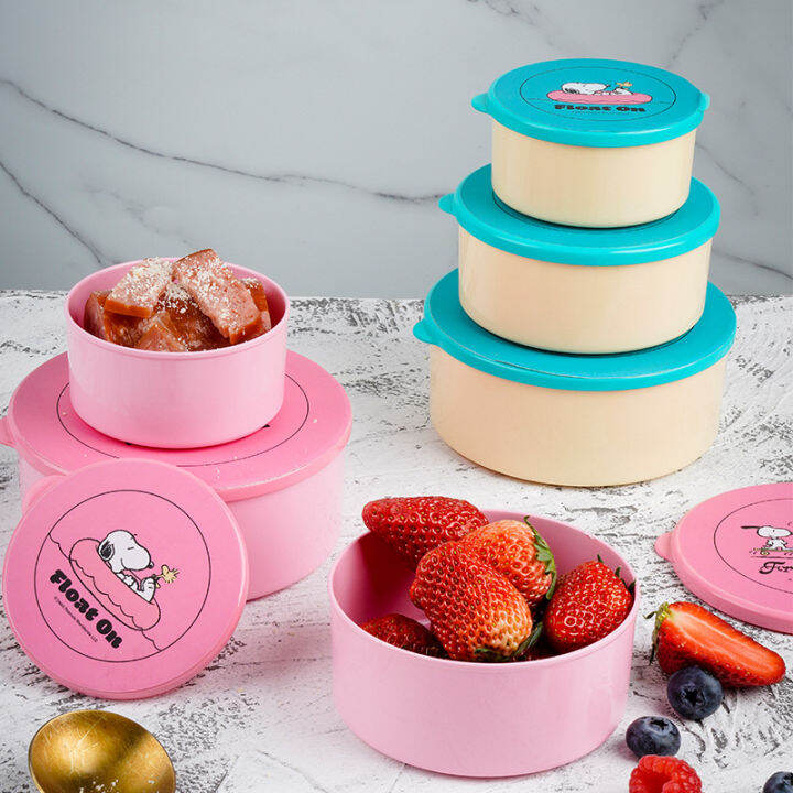 MINISO Snoopy Summer Travel Collection Food Storage Containers 3pcs